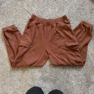 Aerie Rust waffle knit Joggers